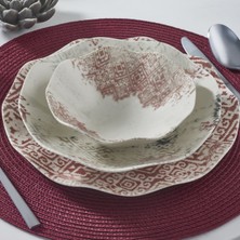 Güral Porselen Güral Nesrin 24 Parça 6 Kişilik Bone Yemek Seti