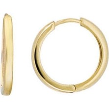 14k Altın Minimal Halka Küpe 1,5-1,7cm