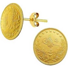 Engingold 22 Ayar Reşat Çeyrek Altınlı Vidalı Küpe