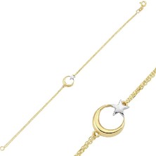 Engingold 14 Ayar Altın Ayyıldız Bileklik