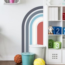 Sticker Sepetim Çocuk Odası Duvar Sticker Renkli Yarım Gökkuşağı