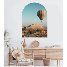 Sticker Sepetim Kapadokya Balon Bohem Oval Duvar Sticker