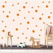 Sticker Sepetim Bebek Odası Puantiye Seti 3 ve 5 cm 100 Adet Çocuk Odası Dekoratif Duvar Sticker