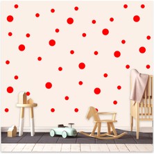 Sticker Sepetim Bebek Odası Puantiye Seti 3 ve 5 cm 100 Adet Çocuk Odası Dekoratif Duvar Sticker