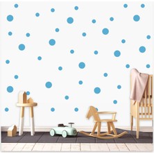 Sticker Sepetim Bebek Odası Puantiye Seti 3 ve 5 cm 100 Adet Çocuk Odası Dekoratif Duvar Sticker