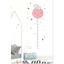 Sticker Sepetim Sevimli Uyuyan Fil ve Pembe Ay  Boy Ölçer Çocuk Odası Duvar Sticker