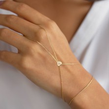 Engingold 14K Altın Kalpli Şahmeran Bileklik