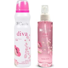 Cecile Diva Deodorant ve Bodt Mist Set