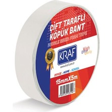 Kraf Çift Taraflı Köpük Bant 15 mm x 5 M 5015 gr