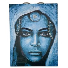 Dünyadan Hediyeler Afrika Kadın Temalı Simli Tablo No:4