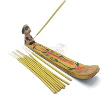 Dünyadan Hediyeler Köpek Temalı Ahşap Tütsülük Ve 10 Adet Tütsü  28 Cm