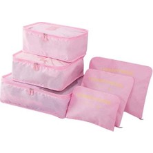 Valiz Bavul Içi Düzenleyici Organizer 6 Lı Set-Pembe