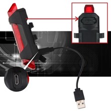 USB Şarj Edilebilir Parlak Bisiklet LED Lamba Su Geçirmez Güvenlik Uyarı Arka Lamba Işığı