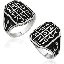 Gümüşhane Silver Gümüş Ebced Erkek Yüzük