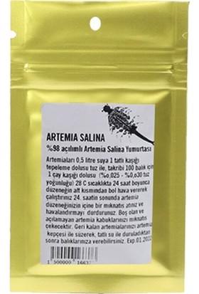 Inve Artemia Yumurtası 10 Gr. Paket (Kabukları Mıknatısa Gelir)