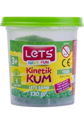 Let's Lets Kinetik Kum 130 Gr. Yeşil Pls. Kutu / L-10177