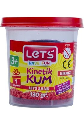 Let's Lets Kinetik Kum 130 Gr. Kırmızı Pls. Kutu / L-10175