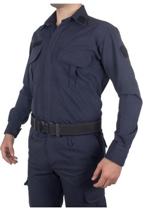 Asker Vadisi Jandarma Asayiş Kışlık Takım Gömlek-Pantolon Lacivert Renk Atmaz