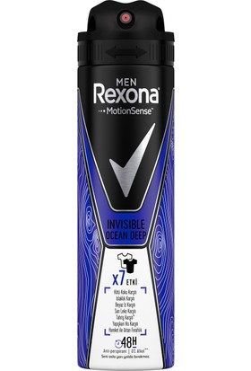 Rexona Men Erkek Anti-Perspirant Sprey Deodorant Invisible Ocean Deep 150 ML 1 Adet