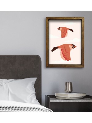 Bk Gift Yatak Odası Konseptli Doğal Masif Ahşap Çerçeveli Tablo 45X65CM-111