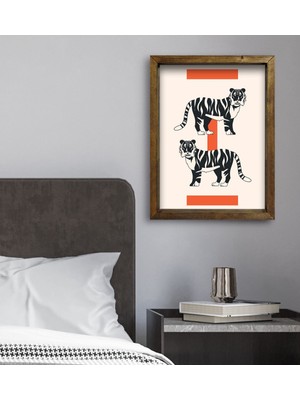 Bk Gift Yatak Odası Konseptli Doğal Masif Ahşap Çerçeveli Tablo 45X65CM-114