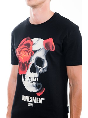 Bonesmen Yuvarlak Yaka T-Shirt Love Skull