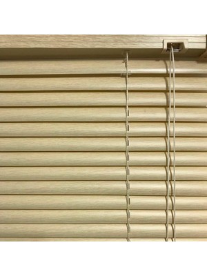 Nettekaçmaz Pvc Jaluzi 25 mm 90 x 200 cm Ölçülerinde Ahşap Desenli