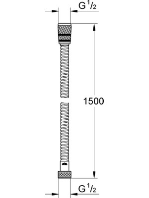 Grohe Rotaflex Metal Longlife Uzun Ömürlü Metal Twistfree Duş Hortumu 1500 mm 28417000