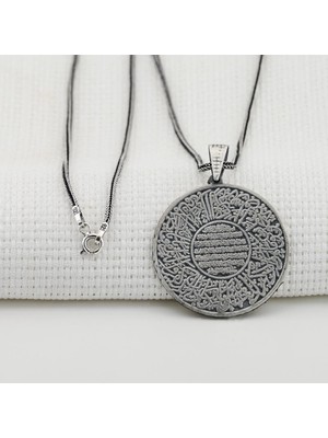 Takıhan Ayetel Kursi ve Nazar Dualı Erkek Gümüş Kolye