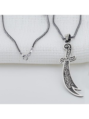 Takıhan 925 Ayar Gümüş Hz. Ali Kılıcı Zülfikar Erkek Kolye