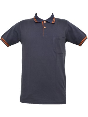 Ssm Sesam Grup Çizgili Polo Yaka Füme Tshirt