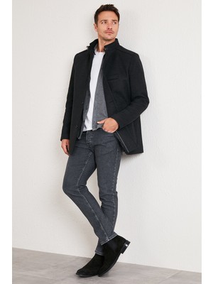 Buratti Slim Fit Pamuklu Kaşe KABAN Erkek KABAN 5841012