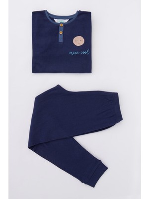 Penti Mavi Erkek Çocuk Mini Cool 2li Pijama Takımı