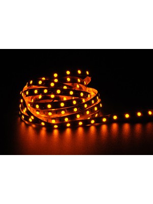 Amber LED 4040 Yeni Nesil Şerit LED Amber 5 Metre + 5 Amper 60W LED Trafo