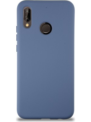 Kzy Huawei P20 Lite Kapak Içi Kadife Lansman Silikon Kılıf - Petrol Mavisi