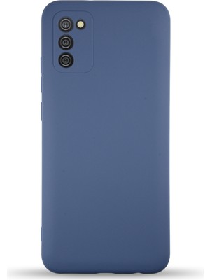Kzy Samsung Galaxy A02S Kapak Içi Kadife Kamera Korumalı Lansman Silikon Kılıf - Petrol Mavisi