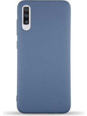 Kzy Samsung Galaxy A70 Kapak Içi Kadife Lansman Silikon Kılıf - Petrol Mavisi