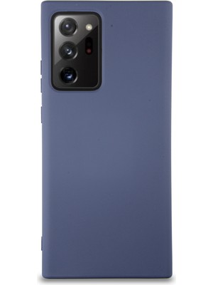Kzy Samsung Galaxy Note 20 Ultra Kapak Içi Kadife Lansman Silikon Kılıf - Petrol Mavisi