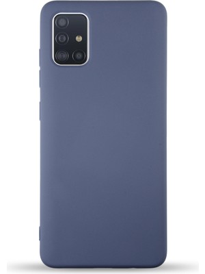 Kzy Samsung Galaxy M31S Kapak Içi Kadife Lansman Silikon Kılıf - Petrol Mavisi