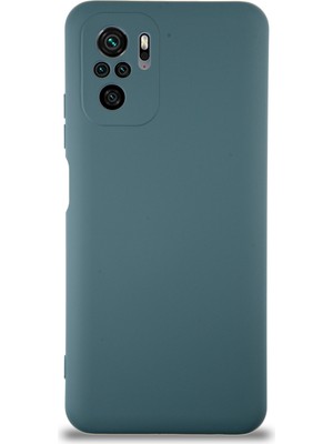 Kzy Xiaomi Redmi Note 10S Kapak Içi Kadife Kamera Korumalı Lansman Silikon Kılıf - Petrol Mavisi