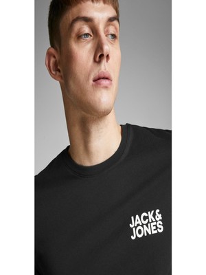 Jack & Jones 12151955 Sol Gogus Kucuk Yazılı T-Shirt