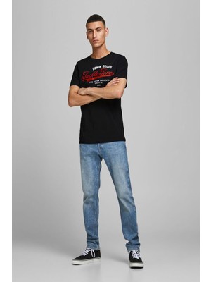 Jack & Jones 12180867 On Denım Goods Yazılı T-Shirt