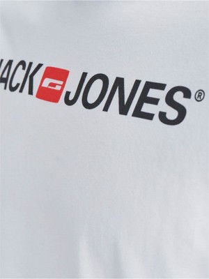 Jack & Jones 12137126 On Yazılı 0 Yaka Kısa Kol Tsh