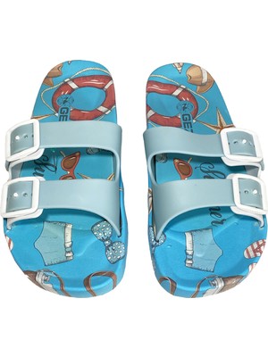 Gezer 13189 Kaymaz Desenli Kadın Plaj Havuz Bahçe Terliği