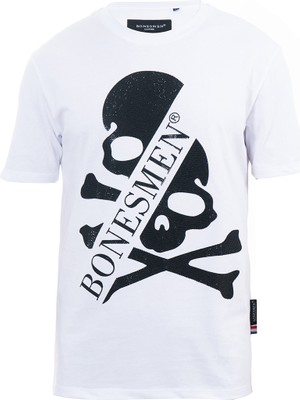 Bonesmen Yuvarlak Yaka T-Shirt Parlak Skull