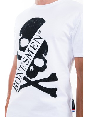 Bonesmen Yuvarlak Yaka T-Shirt Parlak Skull