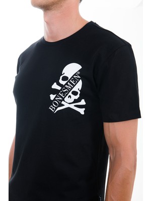 Bonesmen Yuvarlak Yaka T-Shirt Double Skull