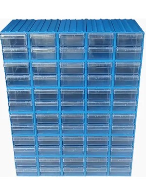 Sembol 300 Plastik Çekmeceli Kutu 4,6X11,7X2,4 cm (60 Çekmeceli)