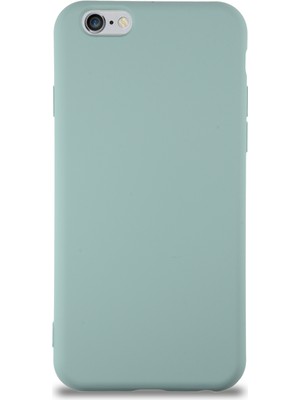 Caseart Apple iPhone 6s Kapak Içi Kadife Lansman Silikon Kılıf - Turkuaz