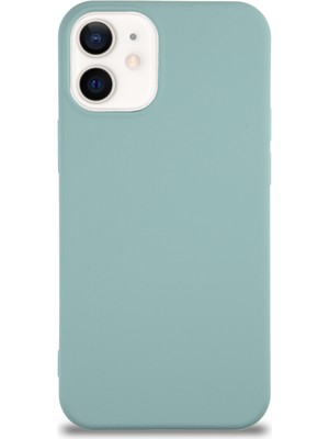 Caseart Apple iPhone 12 Kapak Içi Kadife Lansman Silikon Kılıf - Turkuaz